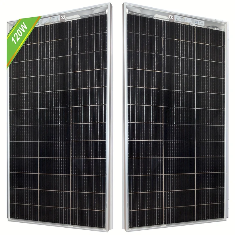 120W Zonnepaneel – Solar Paneel – Photovoltaïsch Paneel – Rigid Zonnepaneel – Transparant Zonnepaneel – Monokristallijn Silicium – Compact & Licht Gewicht – Inclusief 90cm Kabel
