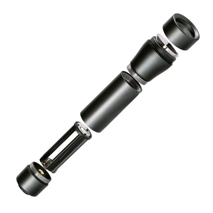 Led's Work LED zaklamp aluminium zwart 120LM ⌀4x12,4cm