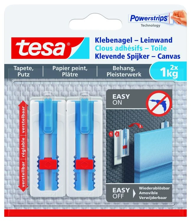 Tesa Powerstrips klevende spijker wit 1kg 2st