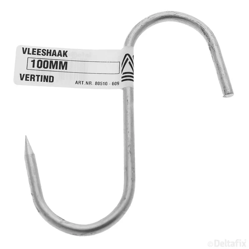 Deltafix vleeshaak vertind zilver 100mm