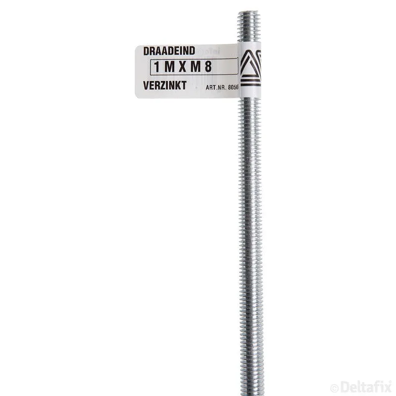 Deltafix draadeind verzinkt staal M8 1m
