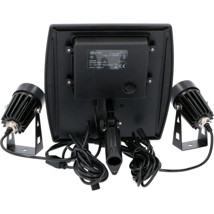 Led's Light solar buitenlamp LED lamp met grondspies zwart