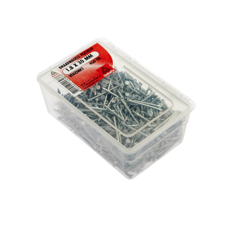 Deltafix draadnagel verzinkt staaldraad zilver 1,8x30mm 450gr