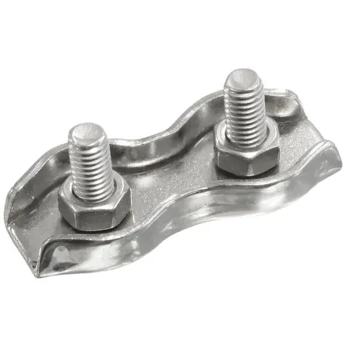 Deltafix staaldraadklem duplex 4mm RVS 2st