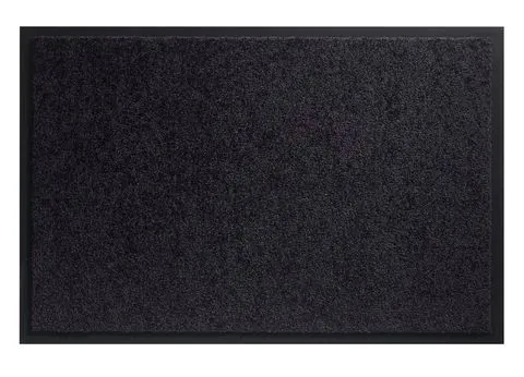Hamat schoonloopmat Twister wasbaar zwart 60x90cm