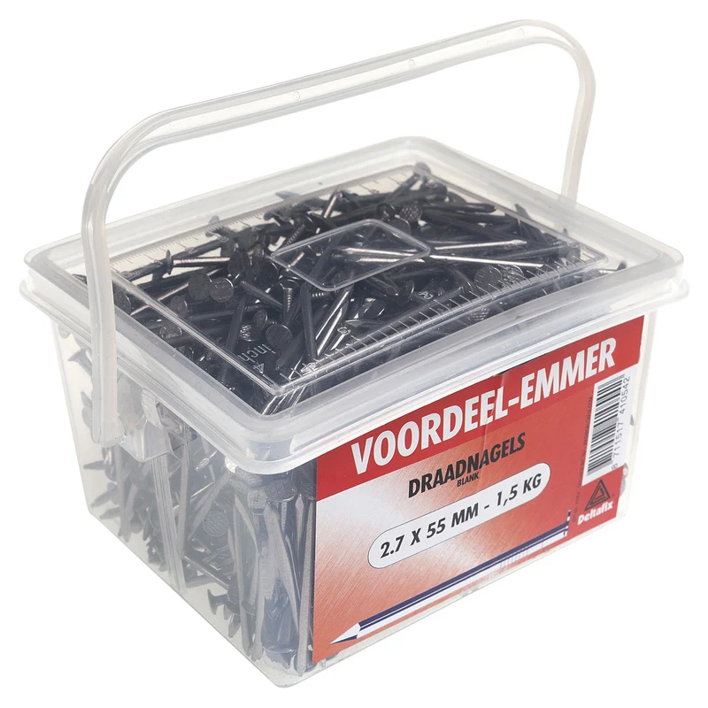 Deltafix draadnagels platkop staal blank 4,5x100mm 1,5 kg