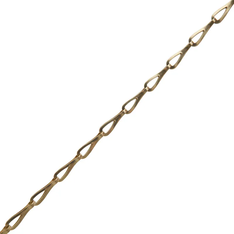 Deltafix patentketting 10,5x0,3mm vermessingd metaal per meter