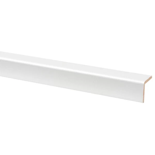 Buitenhoek MDF wit 33x33mm 2,6m