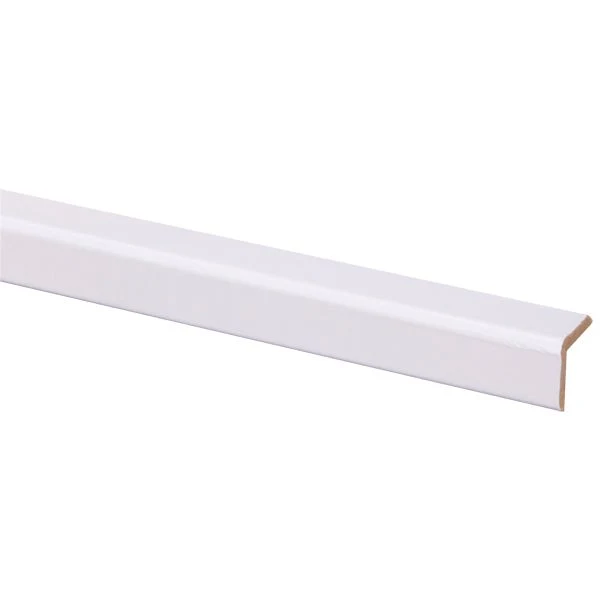 Buitenhoek MDF wit 21x21mm 2,6m