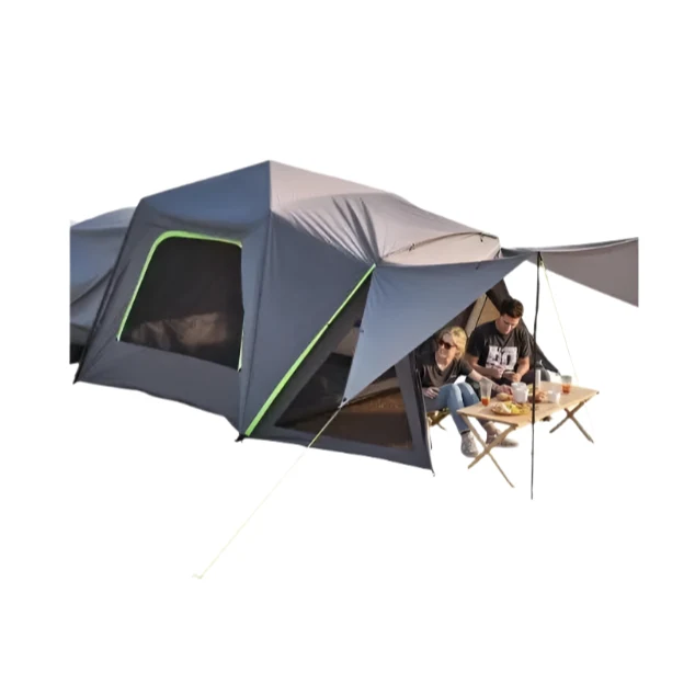 Bustent – Koepeltenten – Kampeertent - Tent - Pop up tent - Tenten - 10x8ft - Waterdicht & Ruim – Dubbel-laags Ontwerp – Schaduwluifel & Mesh Vensters