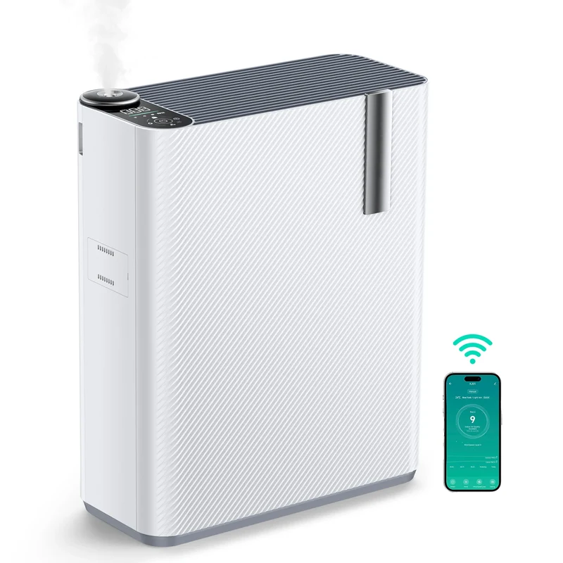 2 in 1 - Luchtreiniger – Luchtbevochtiger – Air Purifier – Luchtfilter – Compact – Stil Tot 35 dB – Geschikt Voor 21-30 m² - 80W - 120V