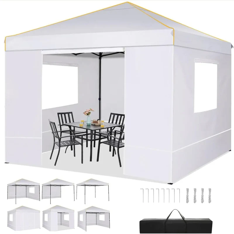Tuinpaviljoen – Tuinkamer – Tuinoverkapping – Pop-Up Tent – 3x3 Meter – Waterdicht – UV-Bescherming - Wit