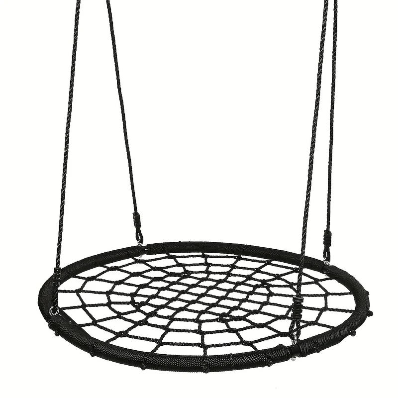 200KG Heavy-Duty Round Hanging Chair | 100cm Bird Nest Swing For Garden, Balcony & Indoor Use, Weatherproof PE Rope Design (Certified Safety & Luxury Boho Style)