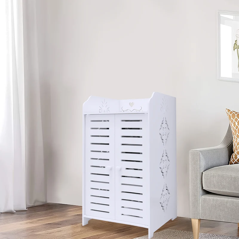 Badkamerkast – Badkamermeubel – Opbergkast – Kolomkast – Wastafelonderkast – PVC – 40x35x71 cm – Verstelbare Planken – Compact & Vochtbestendig