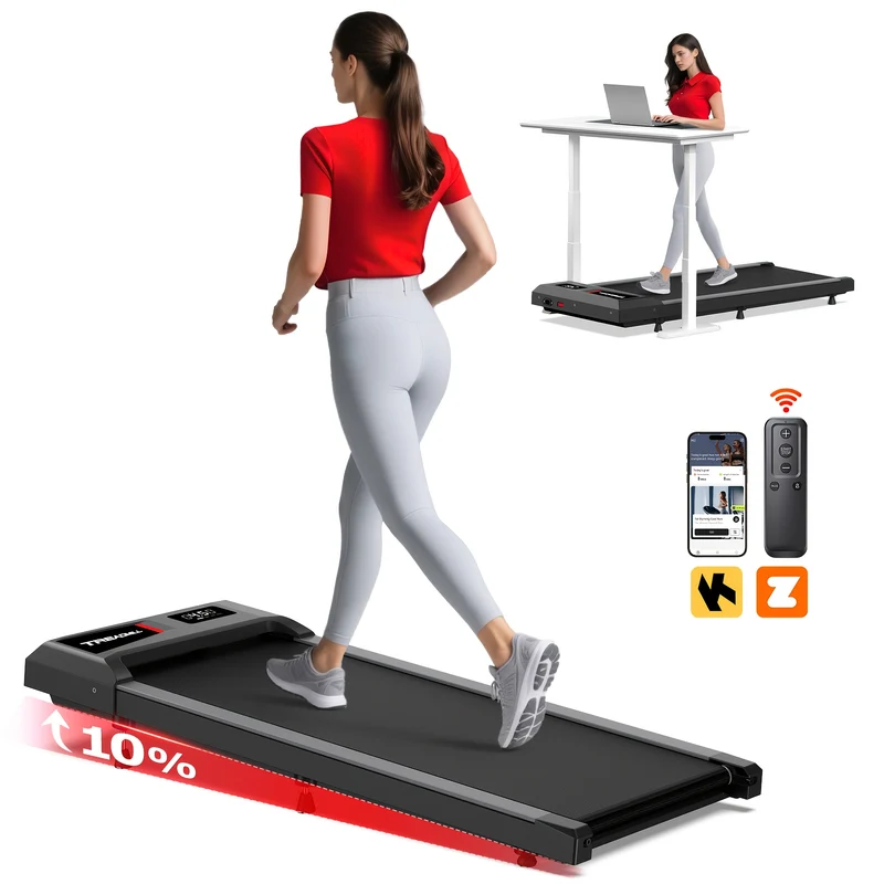 Wandelband – Loopband – Fitnessband – Jogband – Thuisfitness – Compact En Stil – 10% Hellingshoek & 120 KG Belastbaar – Zwart