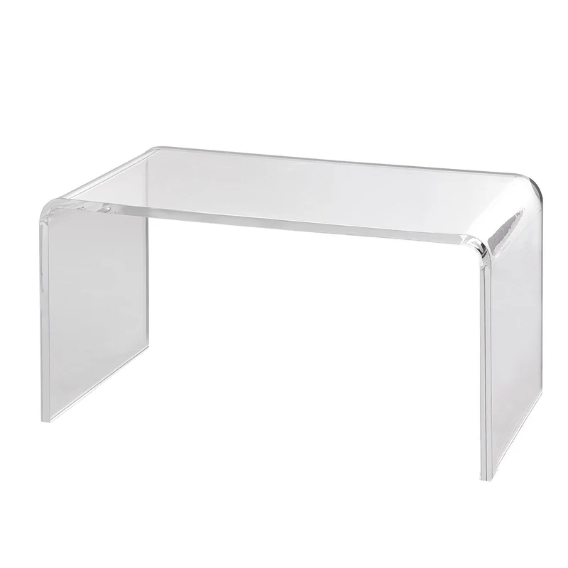 Salontafel Acrylic – Bijzettafel – Tafel – Koffietafel – Eettafel – Transparant Acryl – C-Vorm – 81x40x41 cm – Slagvast & Lichtgewicht