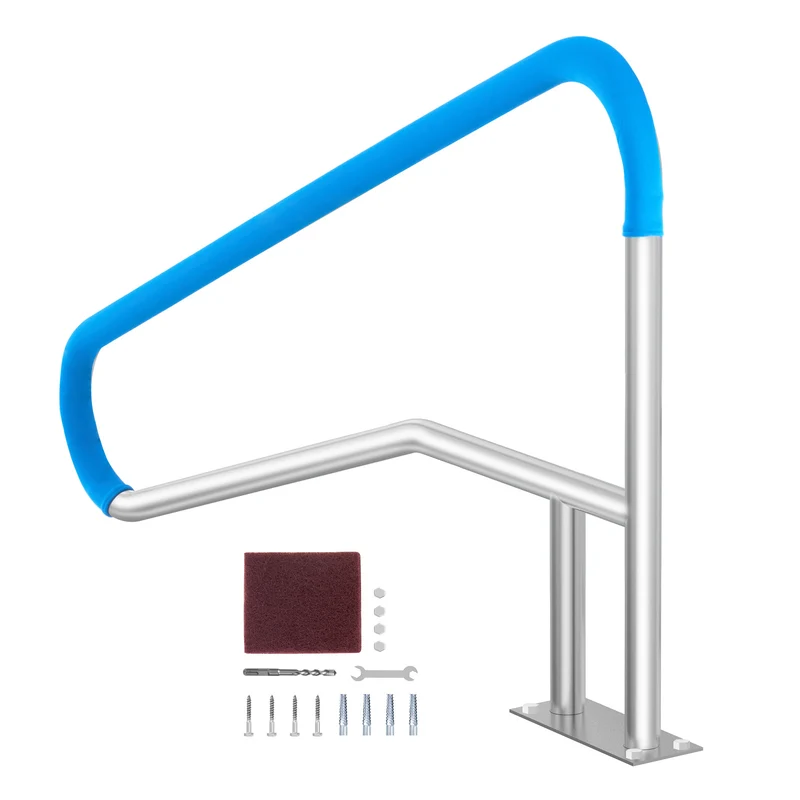 Zwembadtrap – Zwembadladder – Zwembadhandgreep – Poolrail – Roestvrijstalen Handgreep – 55 x 32 Inch – Duurzaam 304 RVS – Antislip Veiligheid