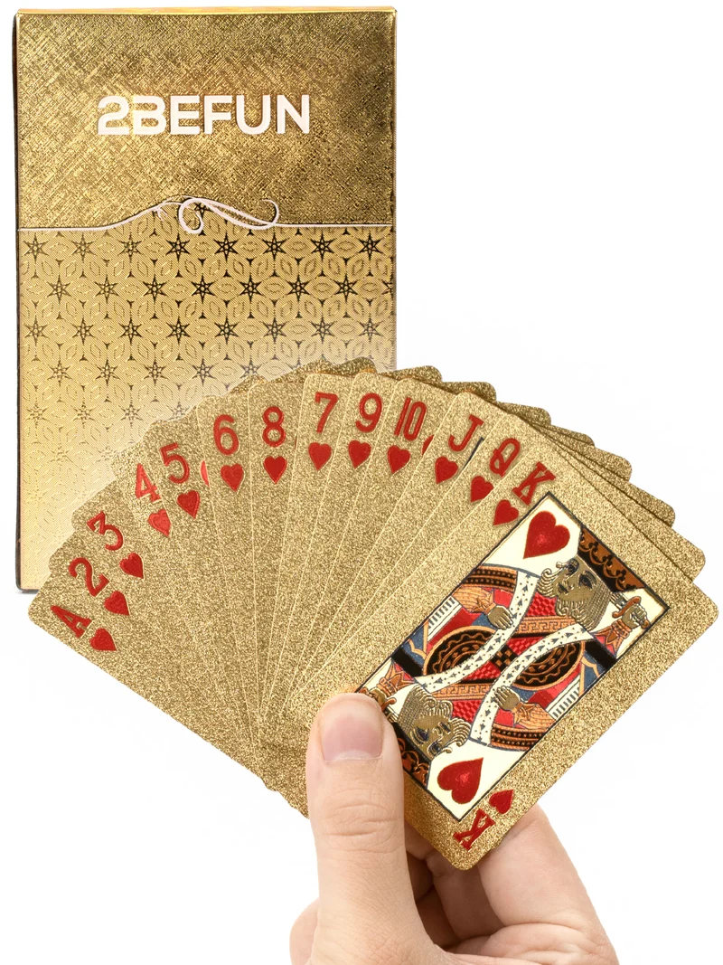 2BEFUN Luxe Waterdichte Speelkaarten - Kaarten - Pokerkaarten - Goud