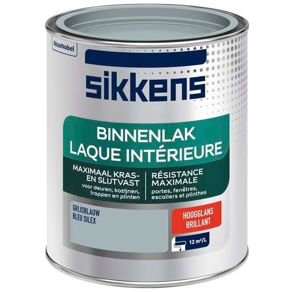 Sikkens Binnenlak hoogglans grijsblauw 750ml