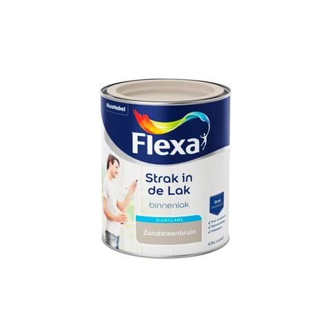 Flexa Strak in de Lak zijdeglans zandsteenbruin 750ml