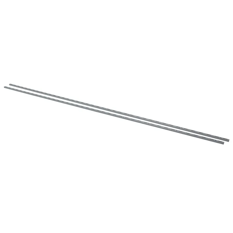 Duraline f-railset enkel staal verzilver mat 200cm 2st