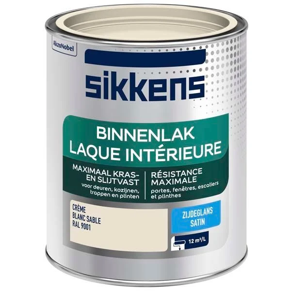 Sikkens Binnenlak zijdeglans RAL9001 750ml