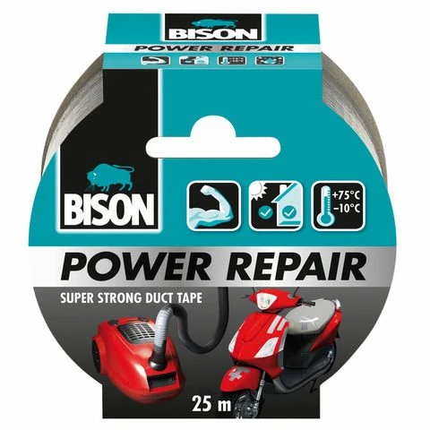 Bison Power Repair tape grijs 50mmx25m