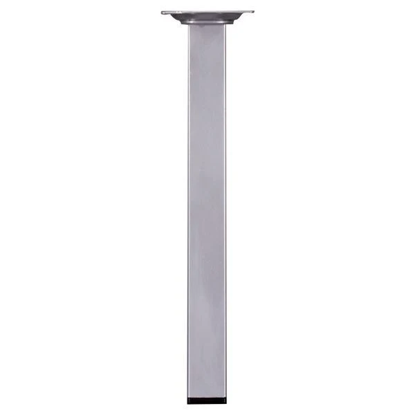 Meubelpoot vierkant aluminium zilver 2,5x2,5x25cm