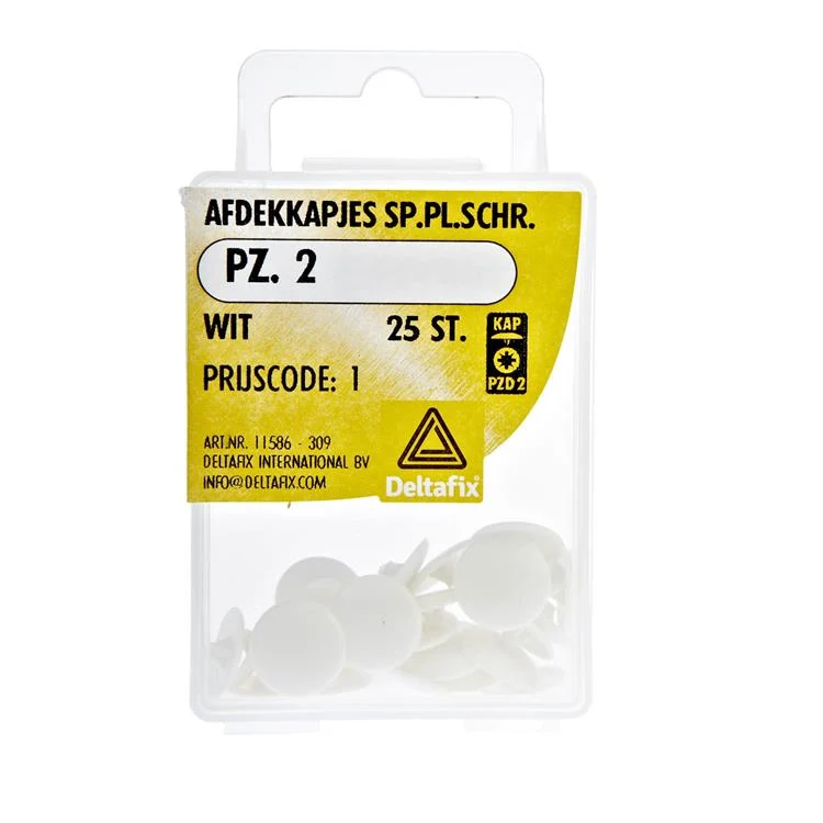 Deltafix afdekdop PZ2 wit ⌀12mm 25st