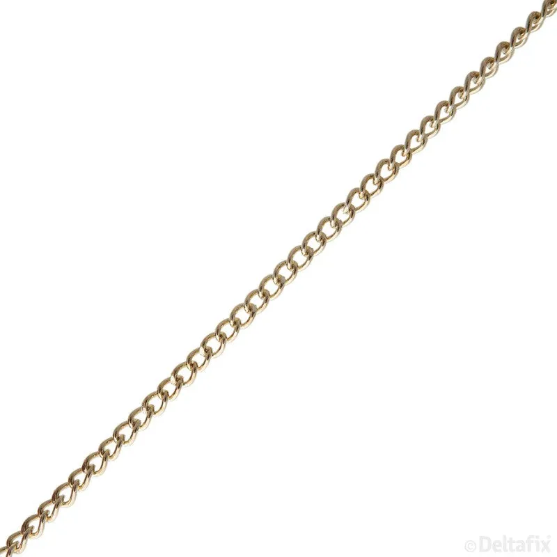 Deltafix schakelketting 1,5mm vermessingd metaal per meter