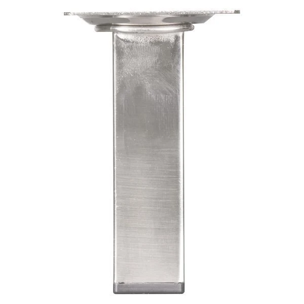 Meubelpoot vierkant RVS zilver 2,5x2,5x10cm