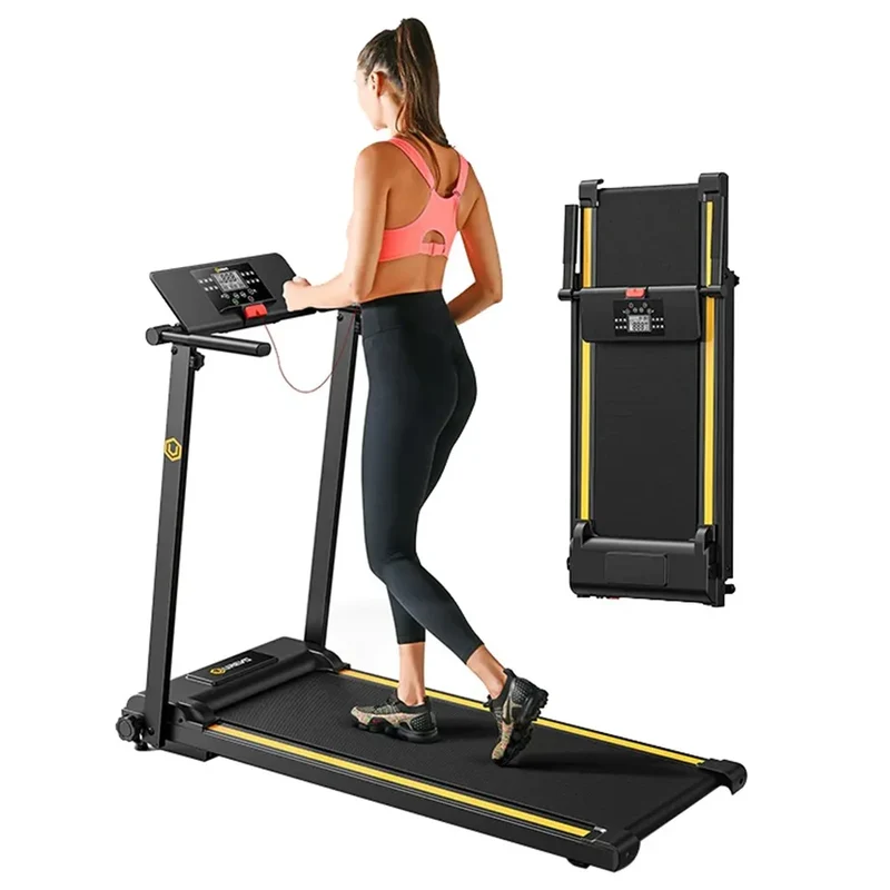 Mini-loopband - Wandelband - Walking Pad - Hardloopband - Loopbanden - Opvouwbare - 2.5PK - 1-10 km/u - Leuning - 105x40cm - met HIIT Programma’s - LCD Display - Stille - voor Thuis - Kantoor