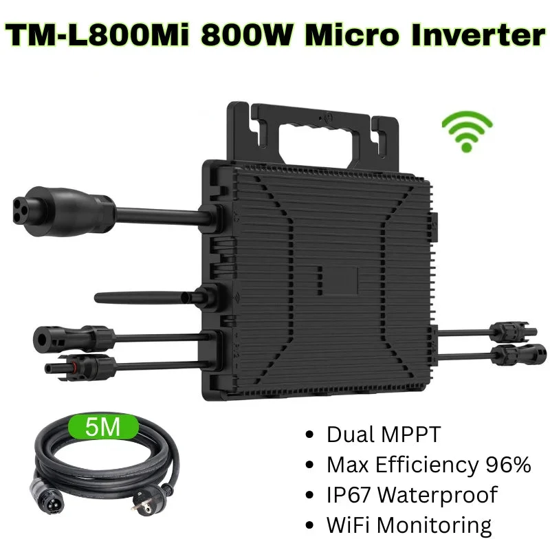 Micro-Omvormer – Zonne-Omvormer – Zonne-Converter – Solar Omvormer – 800W Vermogen – Dubbele MPPT – IP67 Waterdicht