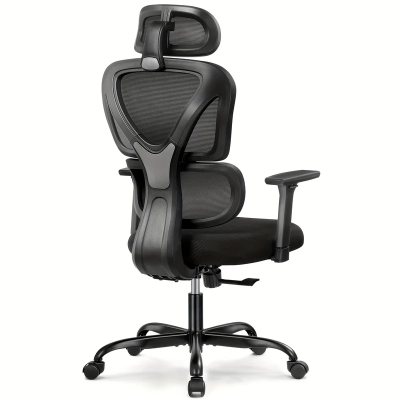 Ergonomische Bureaustoel – Bureaustoel – Kantoorstoel – Computestoel – Gamestoel – Verstelbare Hoofdsteun – Lendensteun – Memory Foam – Draagvermogen 150 kg
