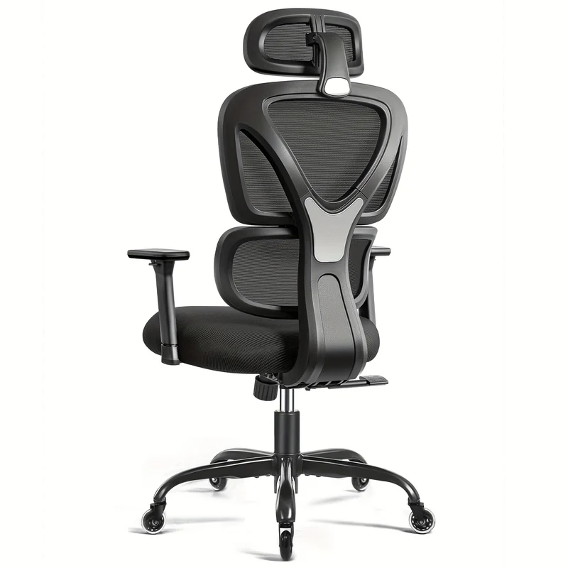Bureaustoel – Bureaustoelen – Gamingstoel – Office Chair – Computerstoel – Ergonomisch Design – Verstelbare Lendensteun & Hoofdsteun – Stille Zwarte Rubber Wielen – Max. 150 kg Belastbaar