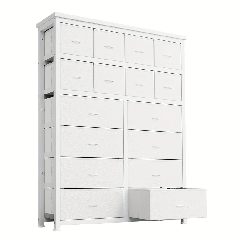 Ladekast – Ladenkast – Kommode – Opbergkast – Dressoir – 16 Stoffen Lades – Stevig Metaal & MDF – Vintage Design