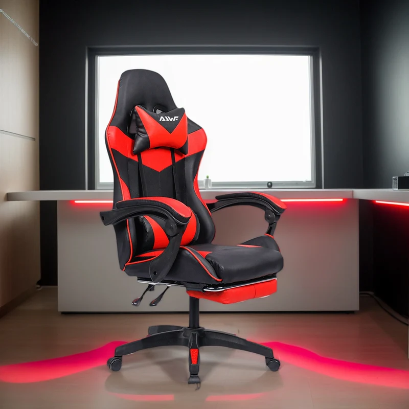 Office Chair, Gaming Chair, Gaming Chair, Ergonomic Gamer Chair with Footrest, Headrest,Lumbar Cushion, Padded Gaming Chair, Swivel Chair