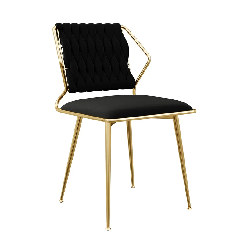 Eetkamerstoelen – Stoelen – Velvet Stoelen – Metalen Stoelen – Comfortabel – Stevig – Set Van 2