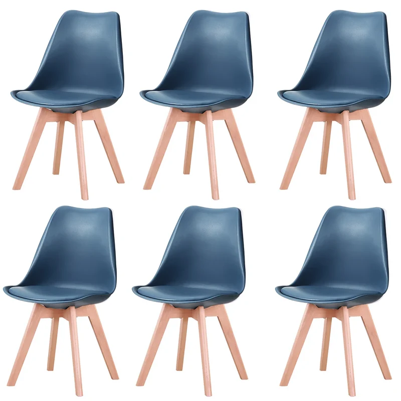 Eetkamerstoelen – Stoelen – Set Stoelen – Kunstleer Stoelen – Massief Beukenhout – Zacht Schuim – Onderhoudsvriendelijk