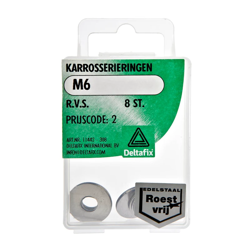 Deltafix carrosseriering RVS M10 5st