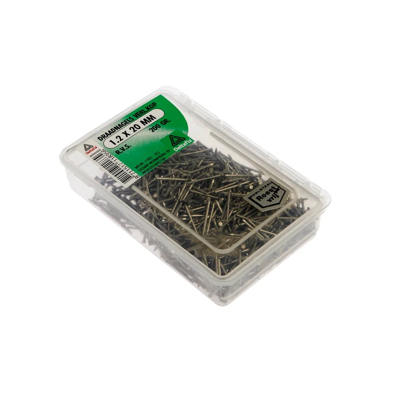 Deltafix draadnagel RVS 1,2x20mm 200gr