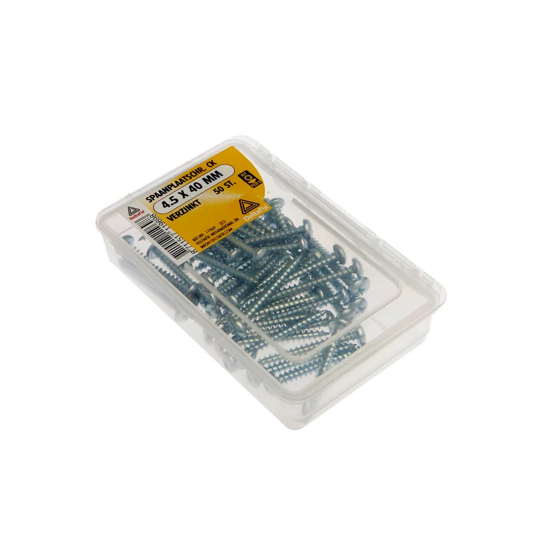 Deltafix spaanplaatschroef pozidrive cilinderkop 4,5x40mm 50st