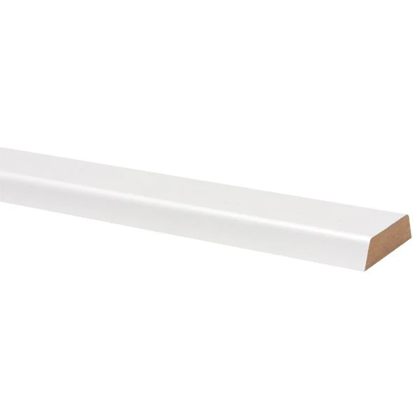 Koplat MDF wit 12x45mm 2,6m