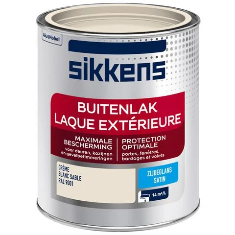 Sikkens Buitenlak zijdeglans RAL9001 750ml