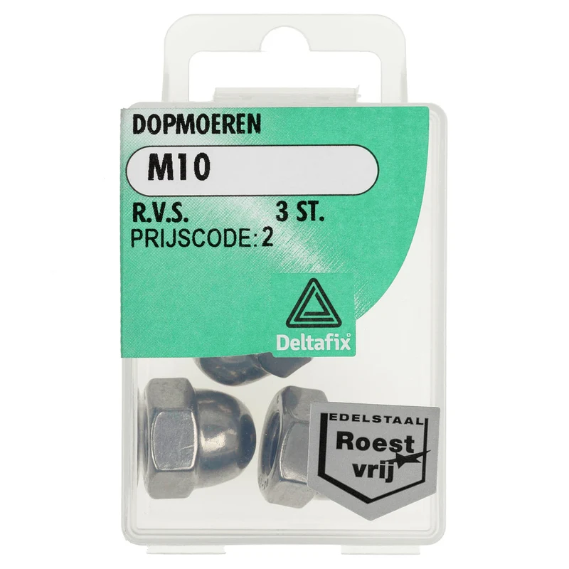 Deltafix dopmoer RVS M10 3st