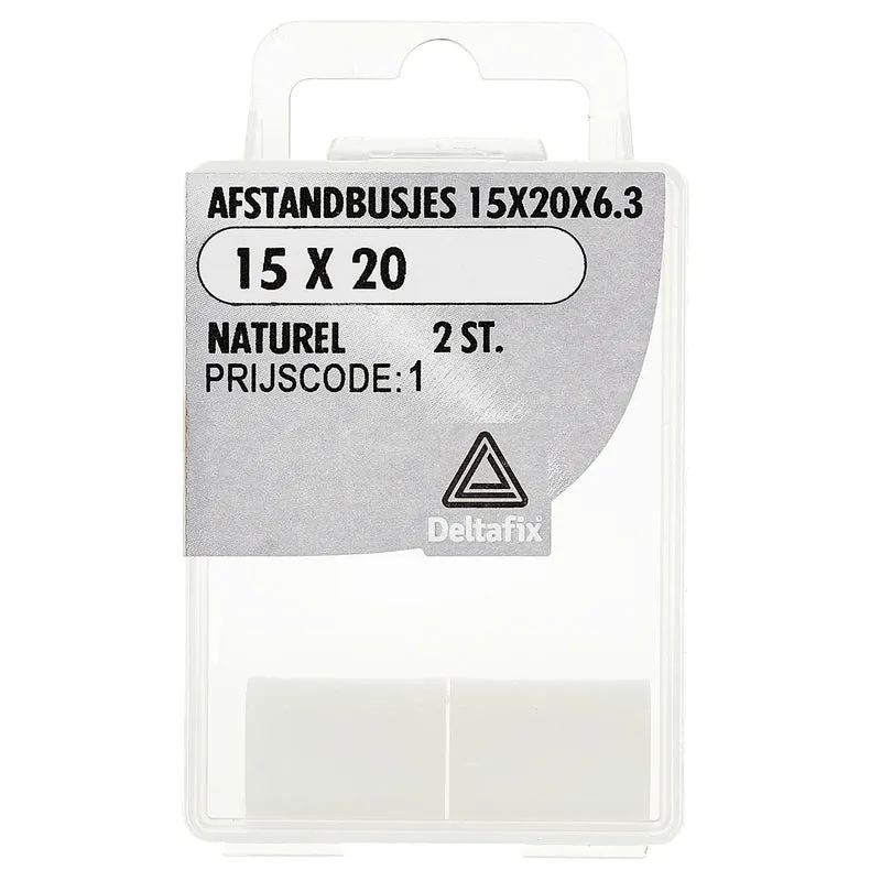 Deltafix afstandbus nylon 15x20x6,3mm 2st