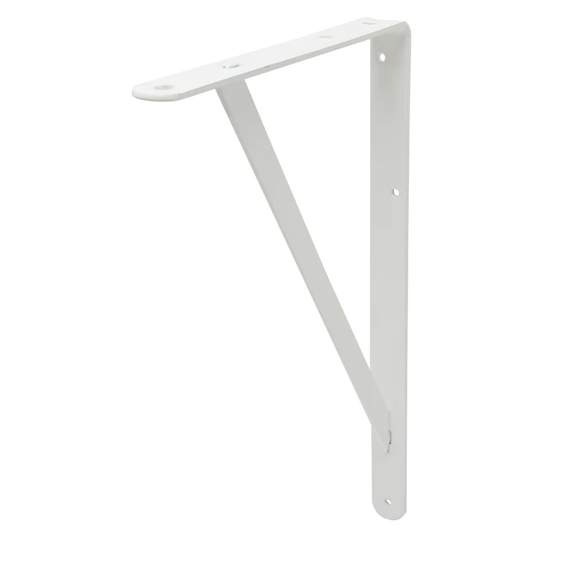 Duraline plankdrager enkel staal wit 25x40cm