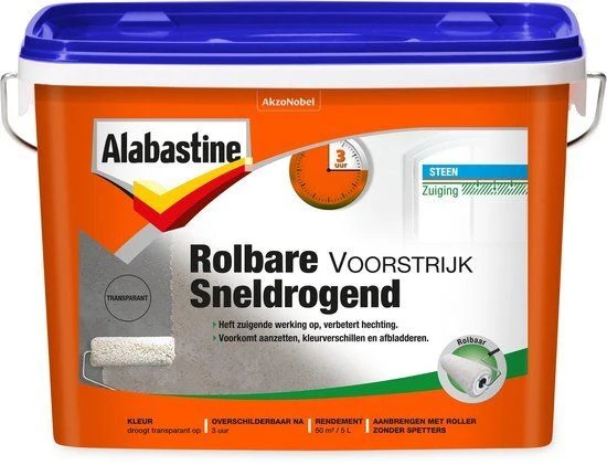 Alabastine Rolbare voorstrijk mat transparant 5l