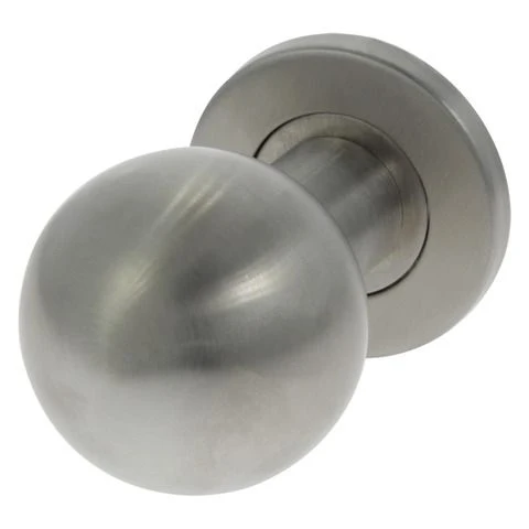 Starx voordeurknop zilver 5,2cm rond RVS