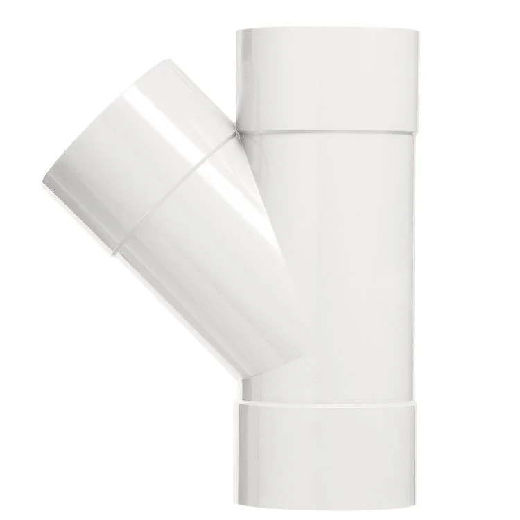 T-stuk 45º 3xlijmmof PVC 40x40mm wit